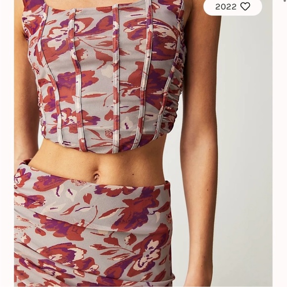 Free People Women’s Galaxy Corset Set. Size Large-Tags Cut Out. - Picture 3 of 8